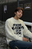 Heavy Angora Lettering Knit