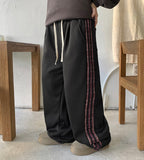 Benday banding side check color matching brushed jogger pants