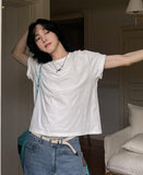 Flop basic crop short sleeve t-shirt