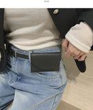 Matte Leather Mini Pocket Belt Bag