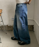 Pohin washed denim pants