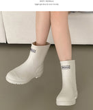 Rainy Season Heel 3cm Short Rain Boots