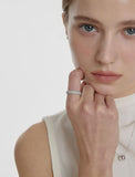 Essence Silver (W) Luxe Full Pave Ring M