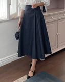 Fayle Denim Pleated Skirt