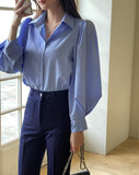 Bland Pintuck Puff Collar Shirt