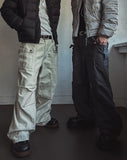 Coz Wash Cut-out Parachute Pants