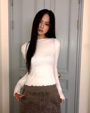 Leel Brushed Frill T-Shirt