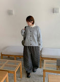 Hiyan Bokashi Round Knit Cardigan