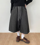 Stind Star Patch Raw Bermuda Pants