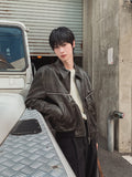 Cairo zipper leather jacket