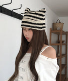 Cat Ear Summer Knitted Beanie
