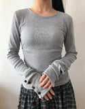 Soel Sleeve Button Slim Fit Long Sleeve T-Shirt