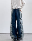 Deepsi Solid Cargo Denim Pants