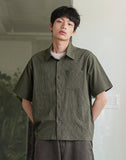Minimal Crop Check Short Sleeve Shirt