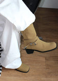 [Cowhide] DOUBLE STRAP BELT BOOTS