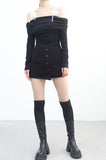 Elda Button Knit Skirt