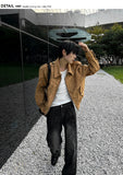 [2TYPE] 24FW Rect Strap Suede Jacket