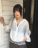 Muni Flower Seethrough String Hooded Jumper