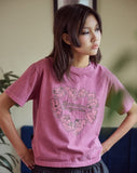 Heart Bear Pigment Crop Short Sleeve Tee