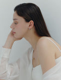 Volume Square (W) One-Touch Earrings