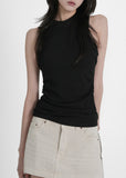Glam Halter Shirring Top
