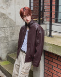 Raoul High-Neck Leather Jacket
