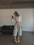 Side rope pig Bermuda cargo pants
