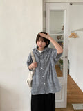 [unisex] Vults Vintage Over Check Hood Shirt