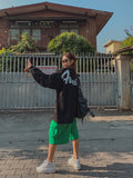 Fran vintage lettering over long sleeves
