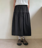 Dalhot Side Line Nylon Long Skirt