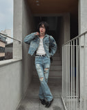 Savage damage flare bootcut pants
