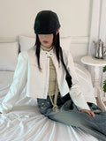 Bottle Biker Pocket Cropped Leather Jacket
