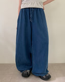 Celmo Summer Cool Banding Denim Wide Pants