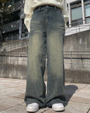 Newsy Washing Wide Denim Pants