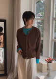 Leaf Crop Knit Cardigan