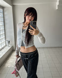 Leah Side Pintuck Ribbed Cardigan