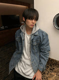 Overfit Hood Detachable Denim Jacket