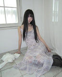 Kyuren Check Sleeveless Long One Piece