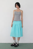 POP BUTTON MIDI SKIRT