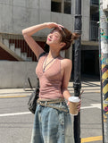 Even see-through dot halter sleeveless