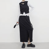 Biran cargo slit skirt