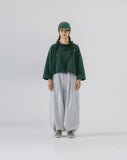 [AG.W] Wappen Stand Neck Crop Sweat Shirt