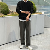 Beacon one-tuck wide slacks