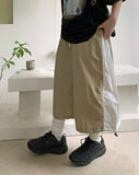[unisex] Kenne Banding String Color Matching Folding Bermuda Nylon Pants
