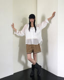 Keon pleats see-through shirt