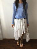 Muhi Unbalance Lace Belt Set Banding Long Skirt