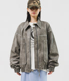 Daft Fading Leather Jacket