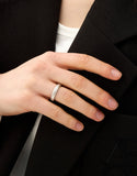 Champagne Full Moon Silver (M) Matte Slim Ring M