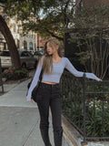[1+1] Slim Silhouette Basic U-neck Long-sleeved