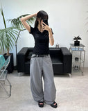 Lupen Pintuck Balloon Slacks